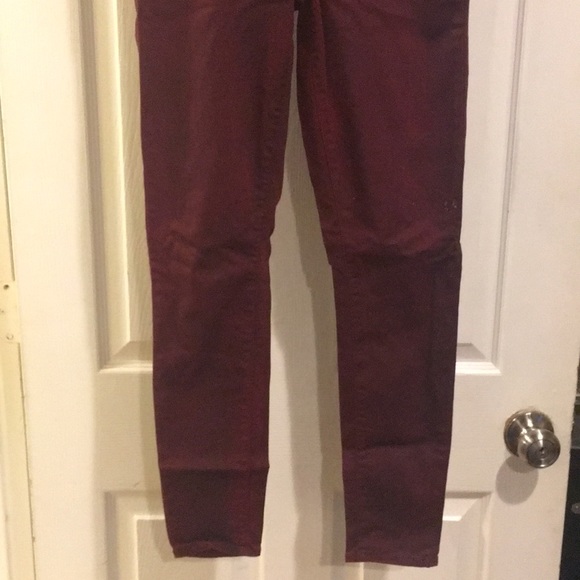 PAIGE Waxed Red Skinny Jeans - Picture 2 of 4